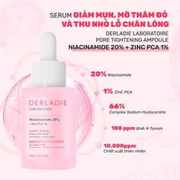 Thumbnail Bộ Đôi Toner Derladie 500ml, Serum Derladie Laboratoire Pore Tightening Ampoule Niacinamide 20% + Zic PCA 1% 30 3