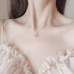 Thumbnail Dây chuyền bạc nữ CDE Moonstone đá mặt trăng lấp lánh Necklace CDE6068SV - Dây chuyền bạc nữ Lamy 2