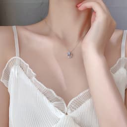 Thumbnail Dây chuyền bạc nữ CDE Moonstone đá mặt trăng lấp lánh Necklace CDE6068SV - Dây chuyền bạc nữ Lamy 3