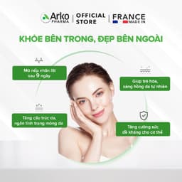 Thumbnail Nước uống Collagen cô đặc 5000mg chống lão hóa, mờ nếp nhăn, sáng da Tảo nâu Arkopharma 10 ống x 25ml 3