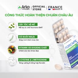 Thumbnail Viên Uống Hỗ Trợ Rụng Tóc Hói Đầu, Kích Thích Mọc, Dưỡng Tóc Biotin Arkopharma Anti-chute 30 viên/hộp 3