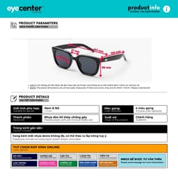 Thumbnail Kính mát nam nữ chính hãng EYECENTER S58S nhựa dẻo siêu nhẹ cao cấp nhập khẩu by Eye Center Vietnam 1