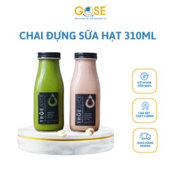 Thumbnail Chai lọ thủy tinh đựng sữa hạt 310ml GOSE nắp nhôm đựng trà sinh tố nước ép 1