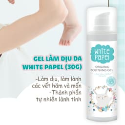 Thumbnail Gel làm dịu da hữu cơ thành phần tự nhiên Organic làm dịu lành tính cho bé White Papel (30g) 2