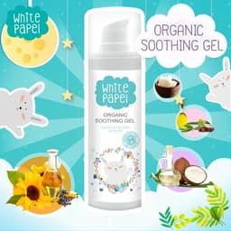 Thumbnail Gel làm dịu da hữu cơ thành phần tự nhiên Organic làm dịu lành tính cho bé White Papel (30g) 1