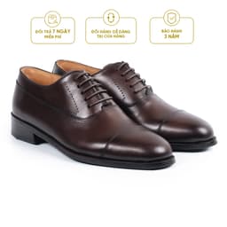 Thumbnail Giày Tây Cao Cấp TONKIN CAPTOE OXFORD - OF07 - Da Bò Ý Lót Trong Da Bò Mộc - Thương hiệu Be Classy 2