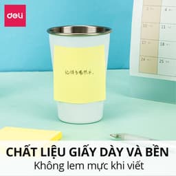 Thumbnail Set 100 Giấy Note Ghi Chú, Giấy Nhớ Hình Vuông Dán Vàng Deli Giấy Ghi Chú Loại Chất Lượng Cao Tiện Lợi Học Sinh 2