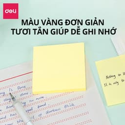 Thumbnail Set 100 Giấy Note Ghi Chú, Giấy Nhớ Hình Vuông Dán Vàng Deli Giấy Ghi Chú Loại Chất Lượng Cao Tiện Lợi Học Sinh 3