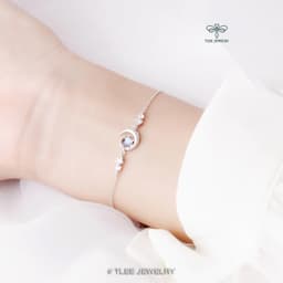 Thumbnail Lắc tay bạc nữ TLEE mặt trăng moonstone nhân tạo cách điệu nữ tính TLEE JEWELRY LT0195 4