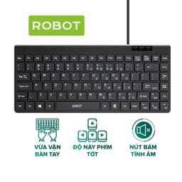 Thumbnail Bàn Phím Có Dây Mini ROBOT RK10 Nút Ấn Tĩnh Âm Không Gây Ồn, Nhỏ Gọn Thuận Tiện Mang Theo - Bảo Hành 12 Tháng 3