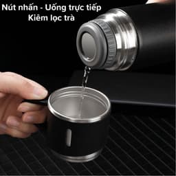 Thumbnail Bình Giữ Nhiệt 500ml Tặng Kèm 2 Cốc – Chọn Màu – Có Nút Nhấn Uống Trực Tiếp Kèm Hộp Quà Tặng Sang Trọng Hãng Amalife 3