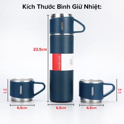 Thumbnail Bình Giữ Nhiệt 500ml Tặng Kèm 2 Cốc – Chọn Màu – Có Nút Nhấn Uống Trực Tiếp Kèm Hộp Quà Tặng Sang Trọng Hãng Amalife 4