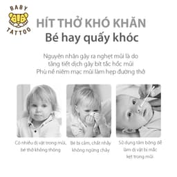 Thumbnail BABY TATTOO Dụng Cụ Hút Dịch Mũi Đầu Silicone Kèm Nhíp An Toàn Cho Bé 2