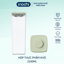 Thumbnail Hộp đựng thực phẩm khô Hokkaido, kèm muỗng và viền roong cao su đựng sữa bột, đồ ăn dặm, gia vị, đồ khô 2