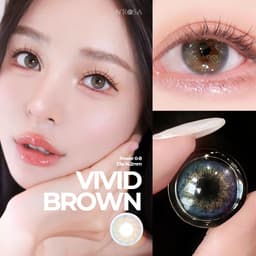 Thumbnail Lens nâu tự nhiên có độ cận 0-8 N’Rosa VividBrown cao cấp Angel Eyes phân phối | Kính áp tròng cận màu nâu cho mắt thở 1