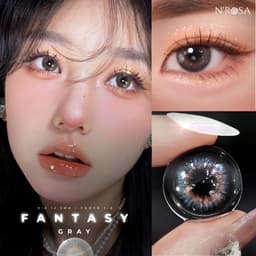 Thumbnail Lens xám tự nhiên có độ cận 0-8 N’Rosa Fantasy Gray chất liệu Silicone Hydrogel cho mắt thở Angel Eyes phân phối 1