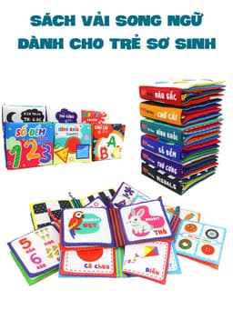 Thumbnail Sách vải cho bé PiPoVietnam- Song ngữ Anh Việt- phát triển tư duy- Có chứng chỉ kiểm định chất lượng 1