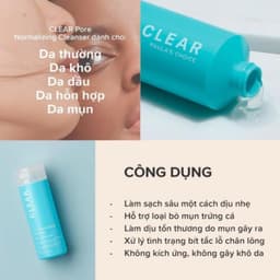 Thumbnail Sữa rửa mặt dành cho da mụn và se khít lỗ chân lông Paula s Choice Clear Pore Normalizing Cleanser 30/177ml 3