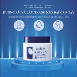 Thumbnail Kem Dưỡng Trắng Da Chiết Xuất Gạo Hữu Cơ MOMOTANI 230G 3