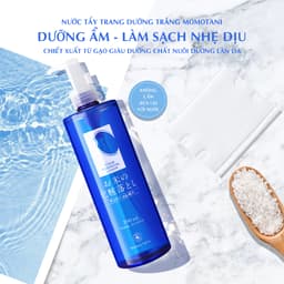 Thumbnail Nước Tẩy Trang Gạo Hữu Cơ Dưỡng Trắng, Lành Tính MOMOTANI White Moisture Clear 390ml 4