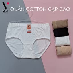 Thumbnail Set 4 quần lót nữ Vicci cotton cao cấp lưng cao gen nhẹ 105 mềm mại, êm ái, kháng khuẩn khử mùi 2