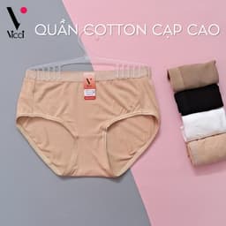 Thumbnail Set 4 quần lót nữ Vicci cotton cao cấp lưng cao gen nhẹ 105 mềm mại, êm ái, kháng khuẩn khử mùi 3