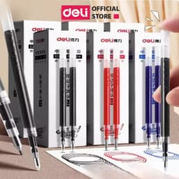 Thumbnail Ruột bút gel Deli 0.5mm dùng cho bút bi nước A575 lâu hết mực không gai khi viết mực trơn tru S206, S221 1