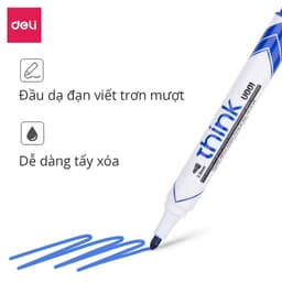 Thumbnail Bút Lông Viết Bảng Trắng Xóa Được Deli 3 Màu - Bút Viết Trơn Mượt Tiện Dụng An Toàn Không Độc Hại 3