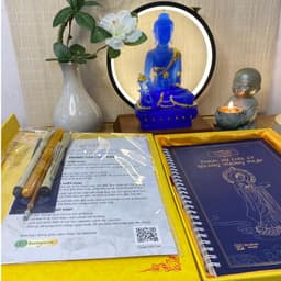 Thumbnail Sổ Tay Chép Kinh Dược Sư Lưu Ly Quang Vương Phật in mờ - Tuệ Nga 3