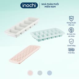 Thumbnail Khay làm đá viên có nắp đậy thông minh Inochi Kari Nhật Bản, nhiều hình dạng, không BPA, làm thạch rau câu, chịu nhiệt 1