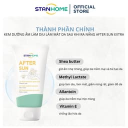 Thumbnail Kem Dưỡng Phục Hồi Da Sau Khi Ra Nắng STANHOME After Sun Extra Chống Lão Hóa Da Nhạy Cảm 150ML 3