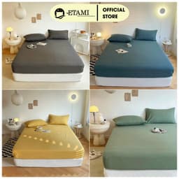 Thumbnail Bộ ga gối cotton tici ETAMI nhiều màu basic miễn phí bo chun cho drap giường ga trải giường 3