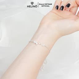Thumbnail Lắc tay bạc nữ HELINO dây rút nơ đính đá xinh xắn V20 4