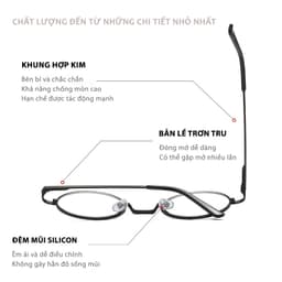 Thumbnail Gọng Kính Mắt Tròn Nhỏ Nam Nữ Aoron Chất Liệu Kim Loại Chống Gỉ Cao Cấp Có Thể Thay Cận Phong Cách Vintage AK044 3