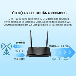 Thumbnail Bộ Phát Wifi Di Động TP-Link TL-MR100 / TL-MR105 4G LTE Chuẩn N 300Mbps 3