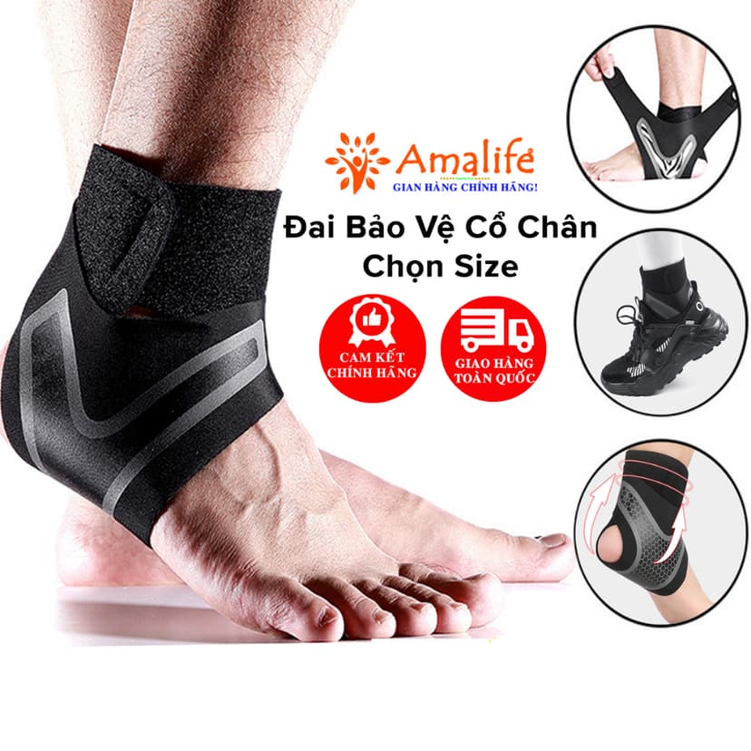 Ảnh Đai Băng Quấn Cổ Chân Giúp Bảo Vệ Mắt Cá Chân, Chống Lật Cổ Chân Khi Chơi Thể Thao, Bóng Đá, Tập Gym Chính Hãng Amalife 1