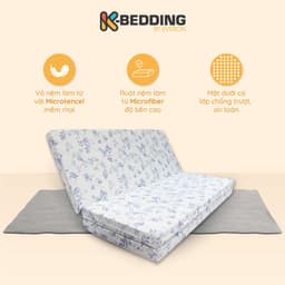 Thumbnail Nệm Bông Ép Gấp 3 K-Bedding By Everon MTP lớp vải tencel thoáng mát, nệm cứng cao 9cm, bảo hành 5 năm, màu ngẫu nhiên 2
