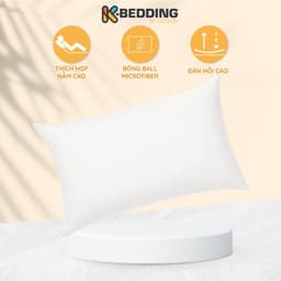 Thumbnail Ruột Gối Nằm K-Bedding by Everon - Trắng, Gối Cao nhiều kích thước (1 cái) 1