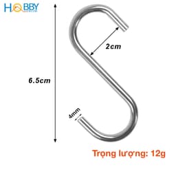 Thumbnail Bộ 10 móc treo đồ chữ S inox 304 dày 4mm Hobby home decor MTS-10 2