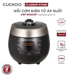 Thumbnail Nồi cơm điện tử áp suất Cuckoo 1.08 lít CRP-R0600F màu đen - lòng nồi chống dính cao cấp phủ Xwall Black shine- Quốc tế 1