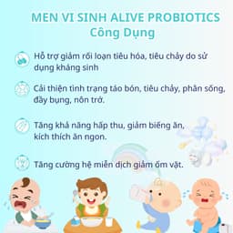 Thumbnail COMBO 3 Hộp Men Vi Sinh Alive Probiotics 12 Chủng Lợi Khuẩn Và Kẽm Giúp Tiêu Hóa Khỏe, Tăng Hấp Thu 2g/Gói 2