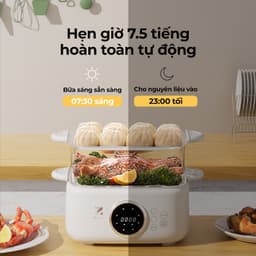 Thumbnail Nồi hấp nồi lẩu điện đa năng 2 tầng ZOLELE nấu lẩu, nấu canh, hấp bánh bao ES931 9.3L - Chính hãng 4