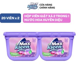 Thumbnail Combo 2 Hộp Viên Giặt Xả MaxKleen Hương Nước Hoa Huyền Diệu (20 Viên/Hộp) 1