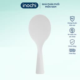 Thumbnail Muỗng xới cơm chống dính, đế tự đứng Inochi Sendai Nhật Bản, an toàn tuyệt đối, môi vá mui xúc cơm Vạn Phúc 1