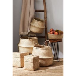 Thumbnail Giỏ cói trồng cây ONGTRE có quai dùng đựng quần áo, decor , đựng đồ 1