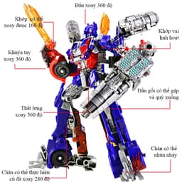 Thumbnail Đồ chơi robot biến hình Transformer Optimus Blumbee KAVY chất liệu hợp kim và nhựa, kích thước lớn 1