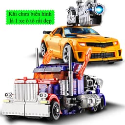 Thumbnail Đồ chơi robot biến hình Transformer Optimus Blumbee KAVY chất liệu hợp kim và nhựa, kích thước lớn 3