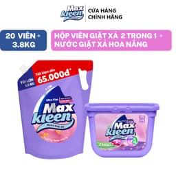 Thumbnail Combo Túi Nước Giặt Xả MaxKleen Hoa Nắng 3.8kg + Hộp Viên Giặt Xả Huyền Diệu (20 viên/hộp) 1