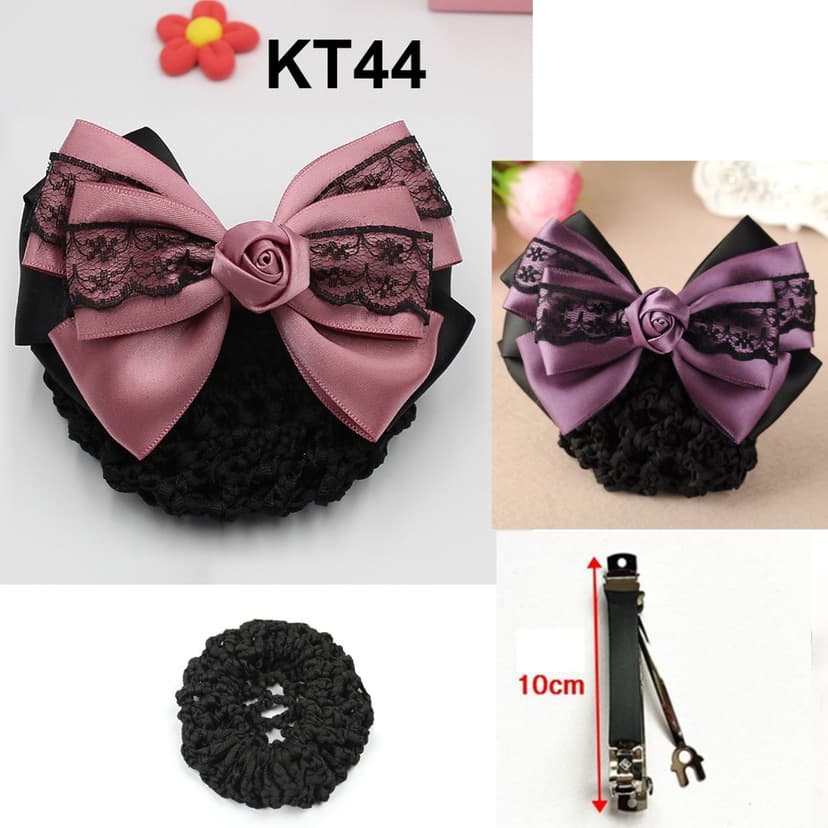 Ảnh GOTI Kẹp Búi Tóc Cao Cấp Đính Nơ Nhiều Màu Kiểu Kẹp Tóc Có Búi Lưới Xinh Xắn Công Sở, Y Tá  KT37 1