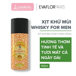 Thumbnail Xịt khử mùi toàn thân nam Evaflor Whisky For Men chính hãng Pháp hương tuyết tùng cho quý ông sang trọng 150ml 2